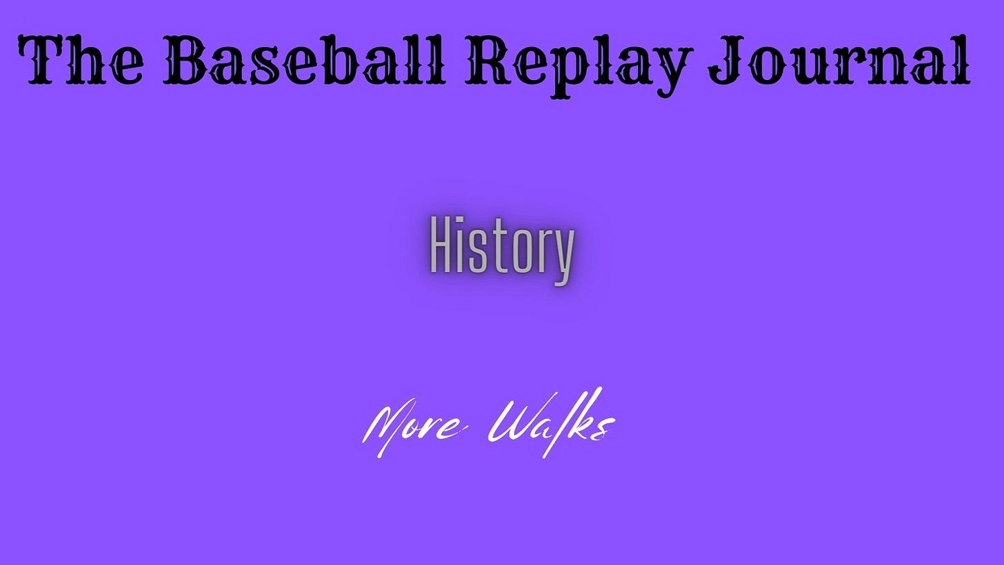 Baseball Replay Journal 1949 Walks