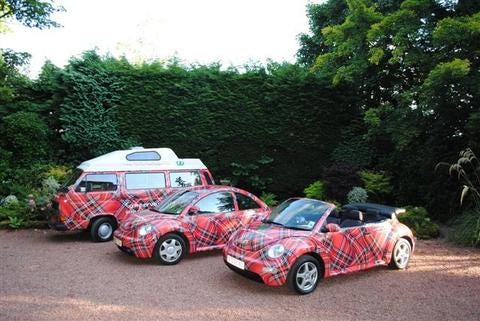 Tartan my ride, only in Scotland!