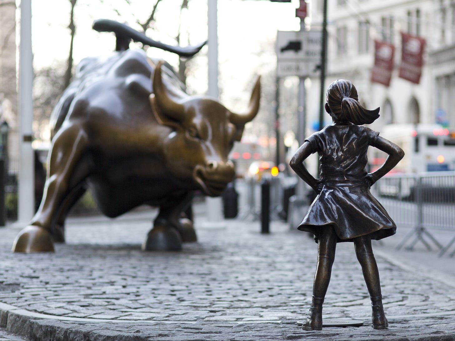Sculptor Of Wall Street Bull Says 'Fearless Girl' Horns In On His Work :  The Two-Way : NPR