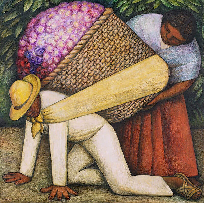 Flower Carrier by Diego Rivera