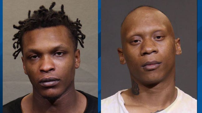 A photo of Chrystian Semont Foster (left) and Dwayne Lamont Cummings (right)