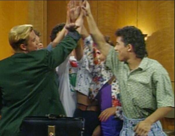 Saved by the Bell on Twitter: "It's national high five day!  #NationalHighFiveDay #savedbythebell #sbtb @mrbelding  http://t.co/tWujkuwLuv" / Twitter