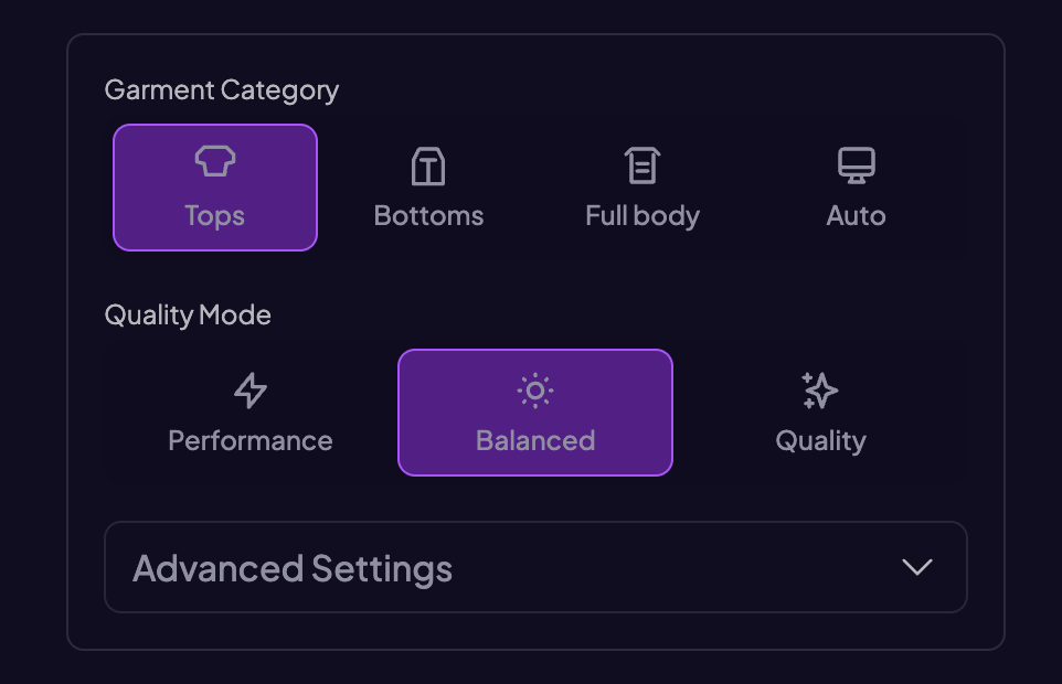 Flux Labs AI virtual try-on settings menu. Image by Jim Clyde Monge Flux Labs AI virtual try-on settings menu. Image by Jim Clyde Monge