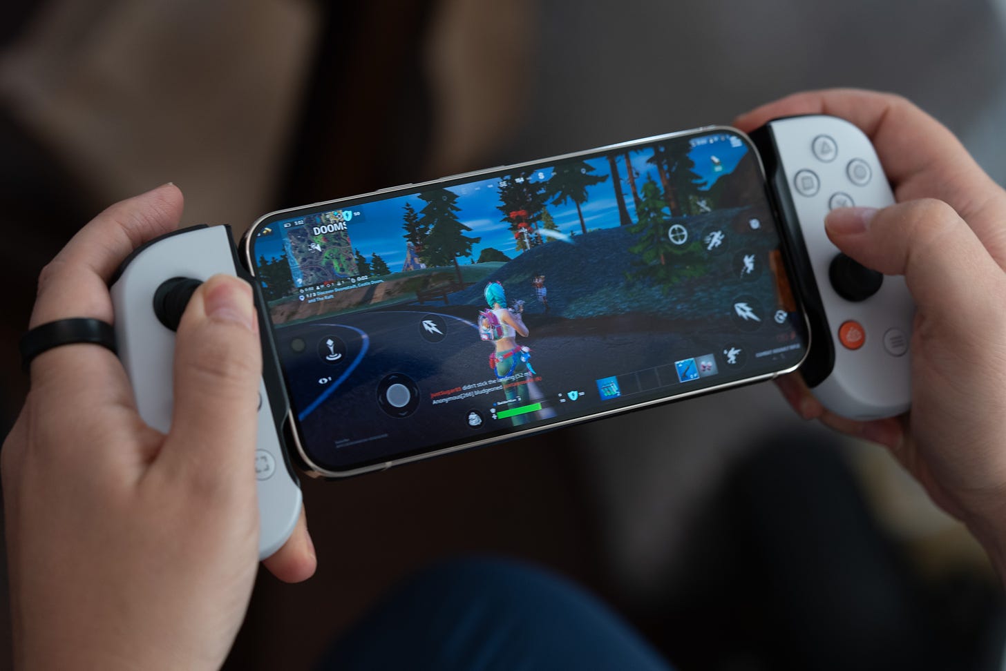 Google Pixel 9 Pro XL used with the Backbone One gaming controller