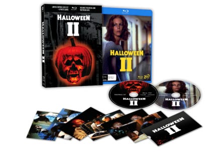 halloween 2 II limited edition blu-ray lenticular hardcover and photo cards via vision release lionsgate jamie lee curtis blu-ray movie review universal pictures donald pleasence