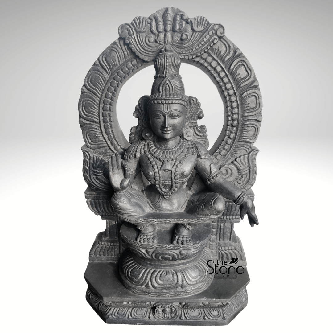 Ayyappa Statue 18": Buy Elegant Stone Idol - The Stone Studio