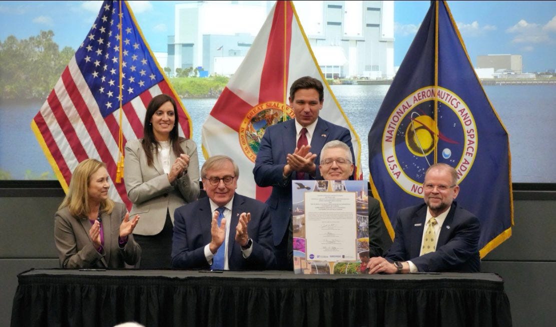 Ron DeSantis on X: "Great to visit the Space Coast today to announce the  Florida University Space Research Consortium—our state's official space  research entity. The consortium consists of the University of Florida,