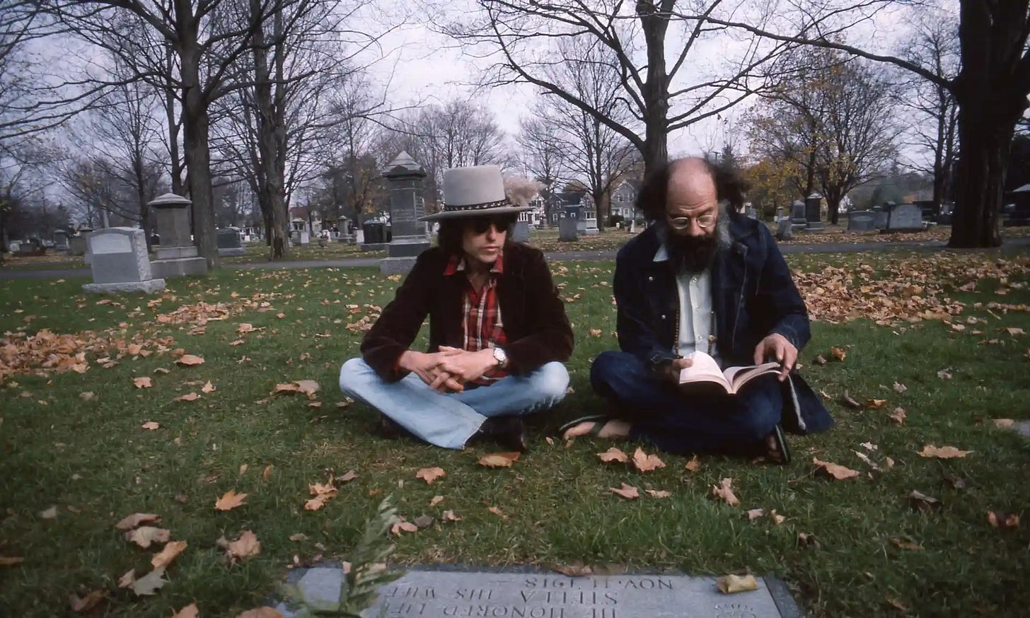 Allen Ginsberg and Bob Dylan