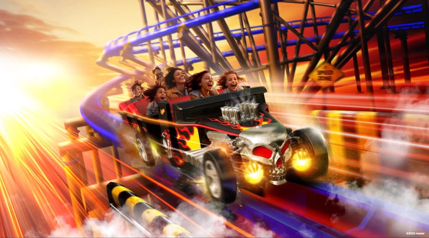 Hot Wheels Boneshaker coaster at Mattel Adventure Park 