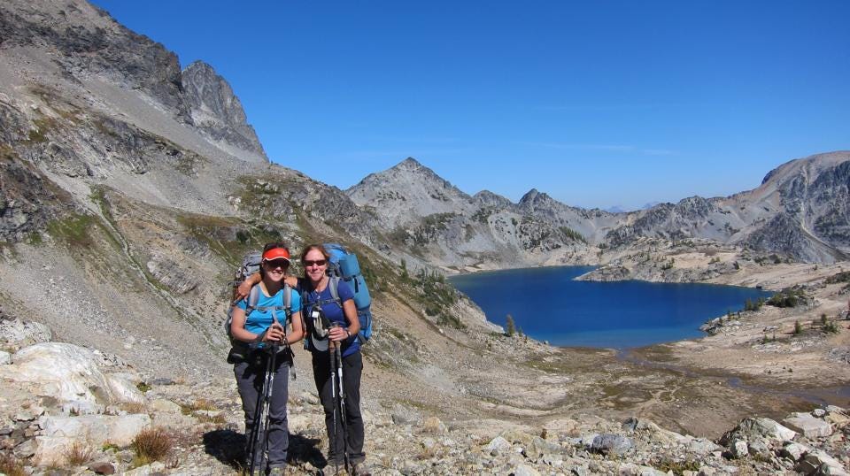 Mom and I at Upper Ice Lake, Entiat Wilderness.