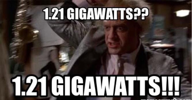 When you're stuck in the past and you need 1.21 Gigawatts : r/antimeme