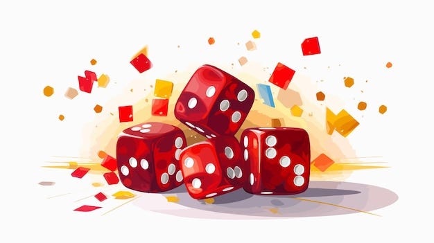 Casino Dice and Gambling Background Vector Illustration | Premium  AI-generated vector