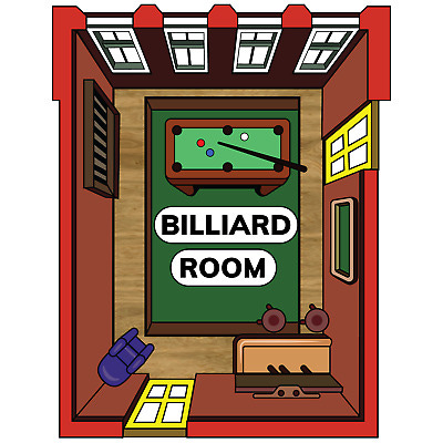 Home Art Billiard Room Decor Design Vinyl Adhesive Clue Board Game Wall  Decal | eBay