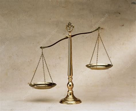 Brass weighing scales - Stock Image - H305/0151 - Science Photo Library