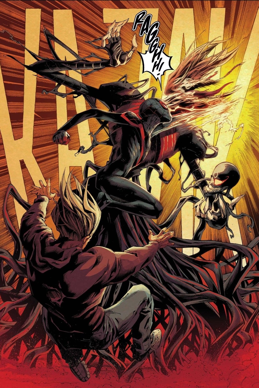 Daily Venom Panels on Twitter: "Spider-Man (Miles Morales) shows his  indomitable will against an impossible foe when he takes on Knull,  self-proclaimed God of the Symbiotes, to save Venom... and potentially, the