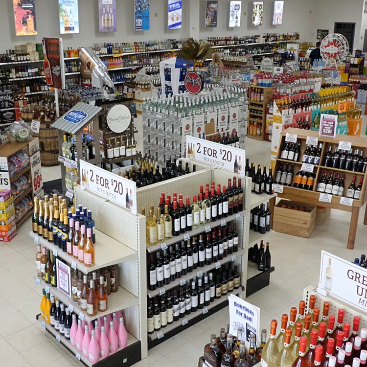 Wine on sale! Discount wine! It's everywhere! (<a href="https://petersliquor.com/" target="_new">Image from Peter's Discount Liquor, Syracuse, N.Y.</a>)