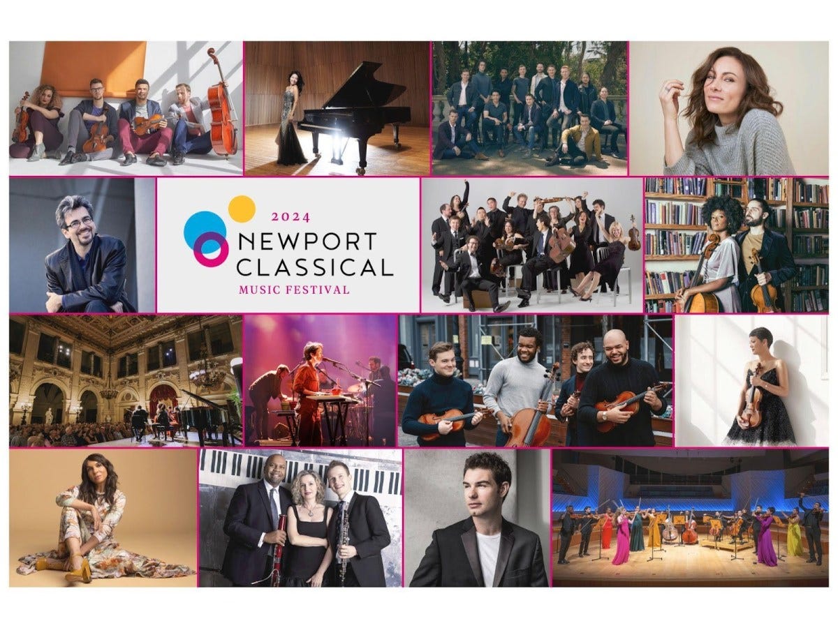The 2024 Newport Classical Music Festival will feature 27 concerts from July 4 – 21