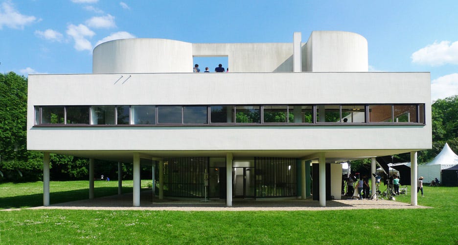 Le Corbusier's Villa Savoye encapsulates the Modernist style