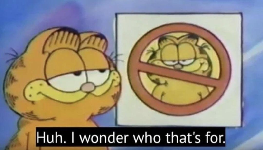 What's the origin of this Garfield "Huh. I wonder who that's for" meme? :  r/KnowYourMeme