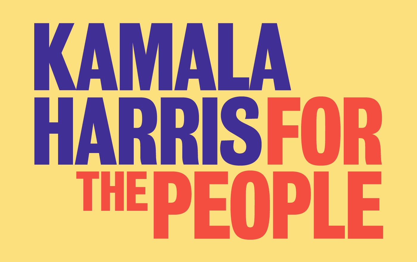 Kamala Harris: For The People - Fonts In Use