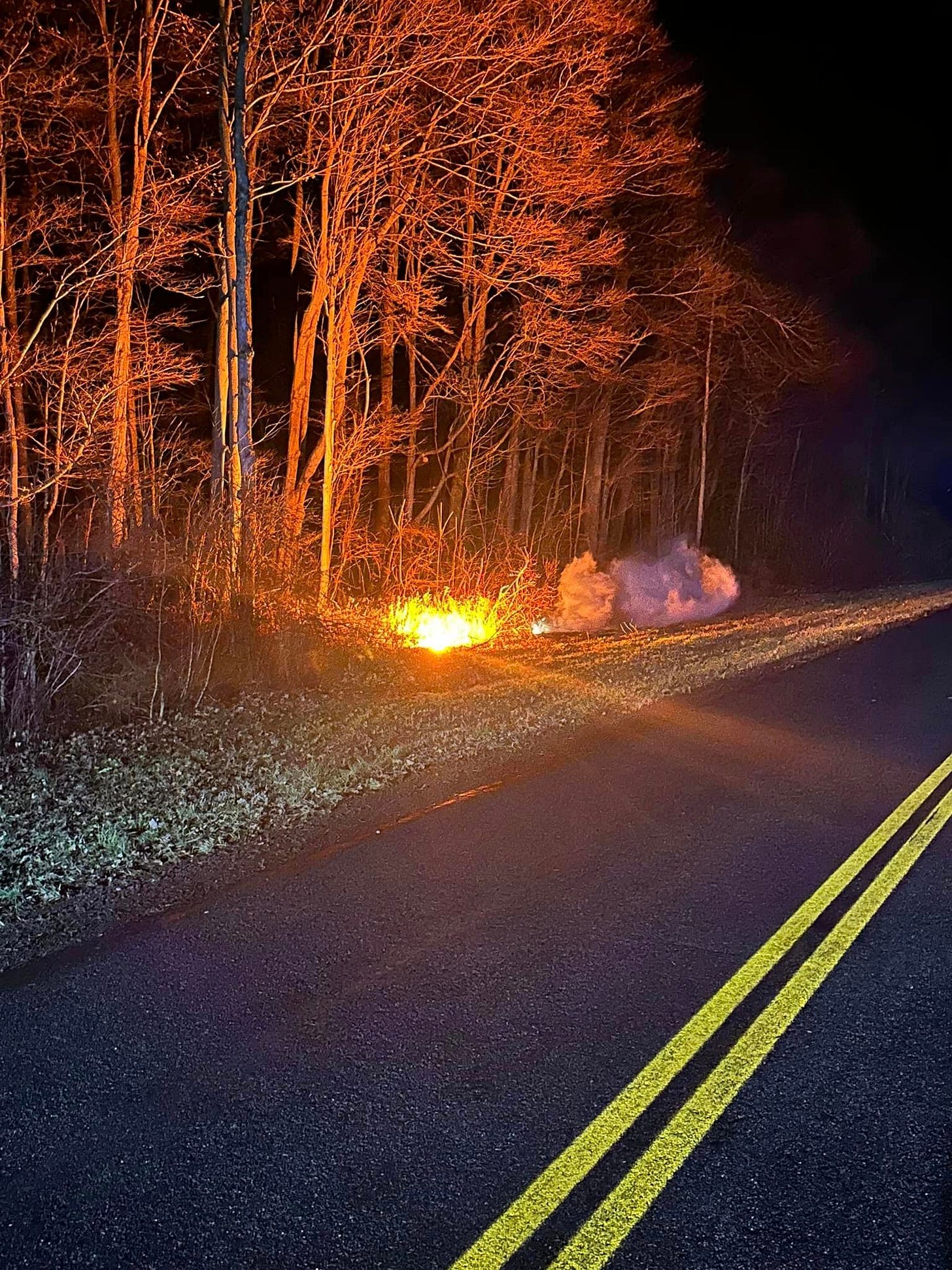 May be an image of fire and road May be an image of fire and road