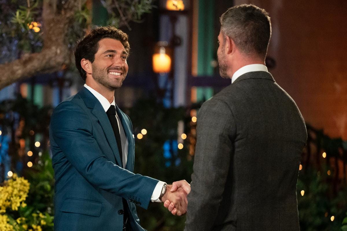 The Bachelor' Season 28 Premiere Recap: Who Went Home Episode 1? And Who  Got Joey Graziadei's First Impression Rose? | Decider