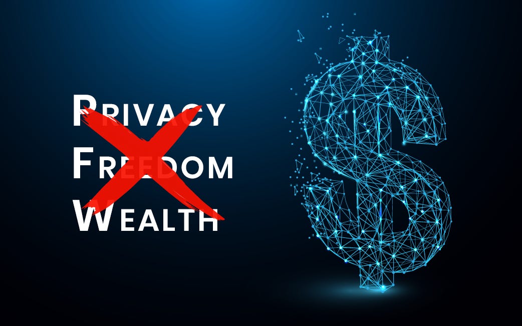 cbdcs are against privacy freedom wealth