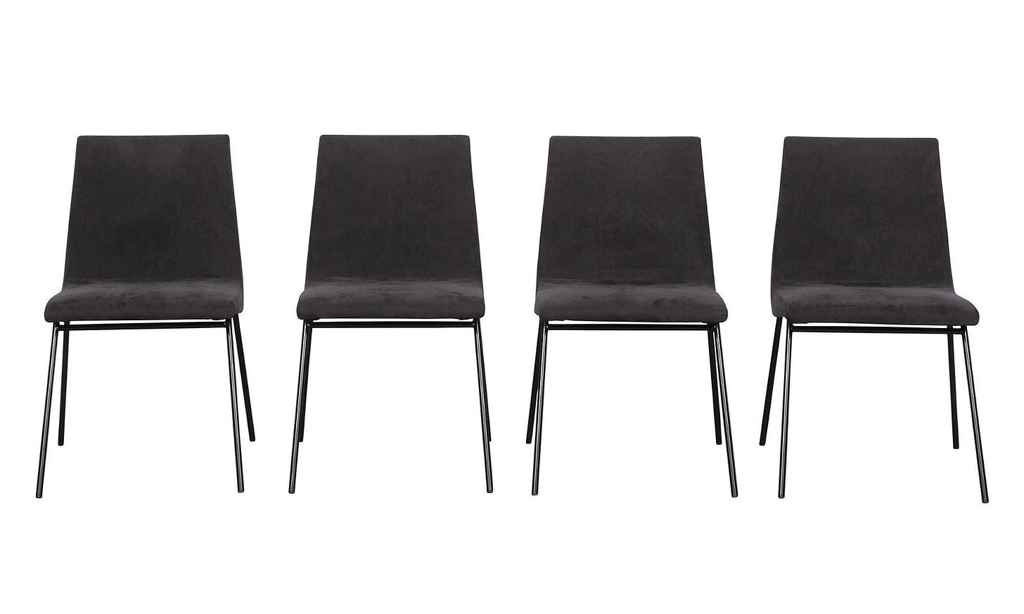 Set of Four Pierre Paulin for Ligne Roset Upholstered and Metal TV Dining Chairs