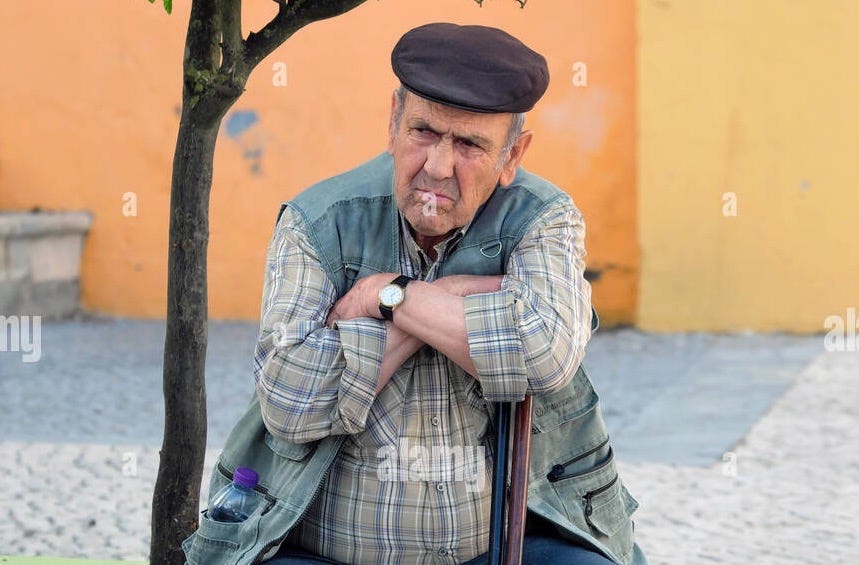 Old age and grumpy portuguese man taking a break, Beja, Alentejo, Portugal Stock Photo - Alamy Old age and grumpy portuguese man taking a break, Beja, Alentejo, Portugal Stock Photo - Alamy