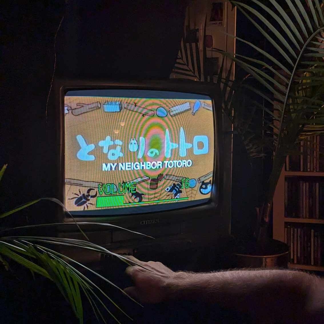 Photo of My Neighbor Totoro playing on a VCR
