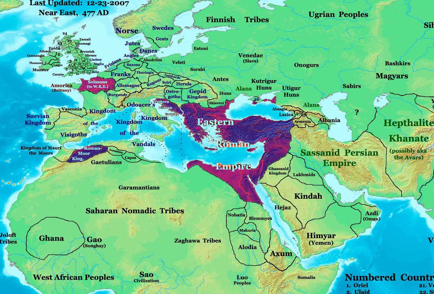 Imperio romano en 477