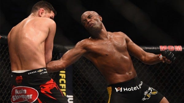 anderson silva chucking on nick diaz ufc 183 2015