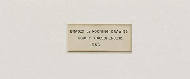 Robert Rauschenberg, Erased de Kooning Drawing (artykuł) | Khan Academy