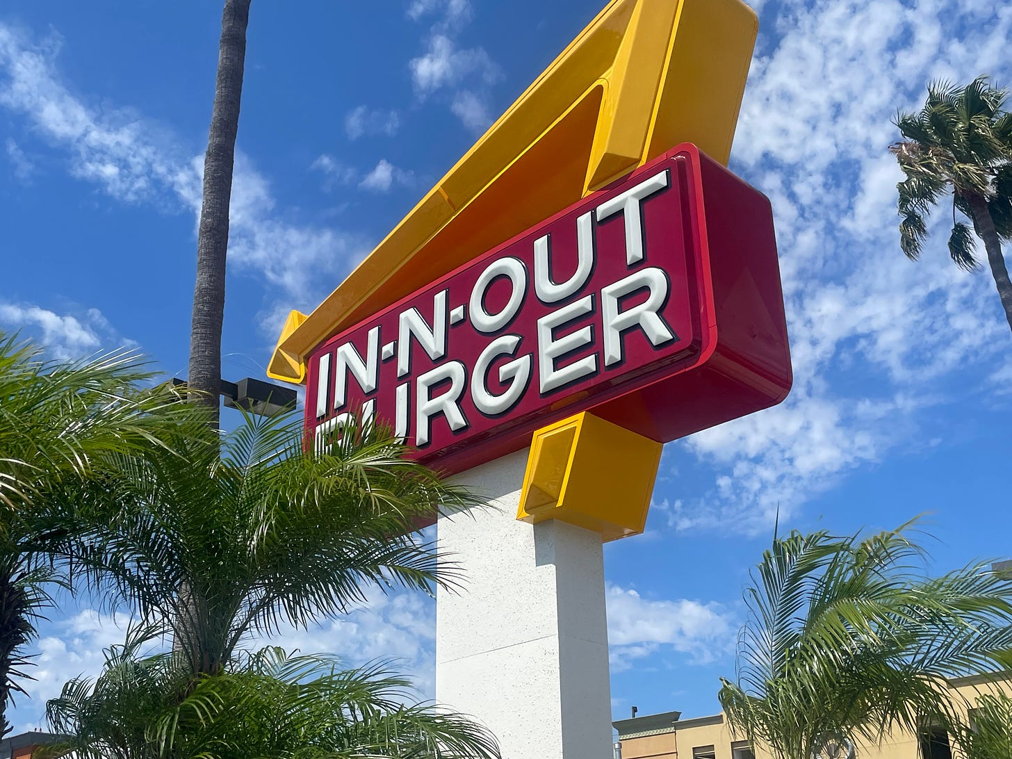 The In-N-Out Burger sign at LAX.
