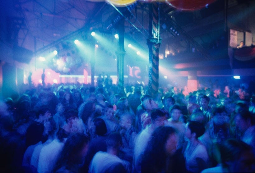 People dancing in a nightclub