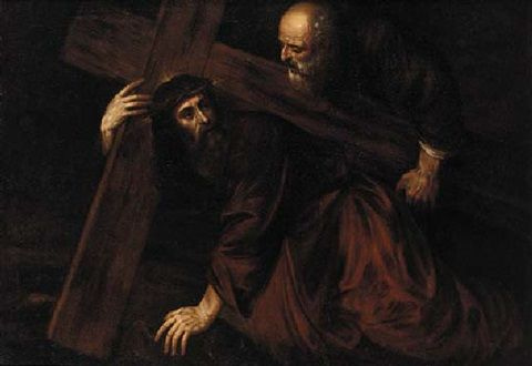 Christ carrying the Cross with Simon of Cyrene by Guercino on artnet
