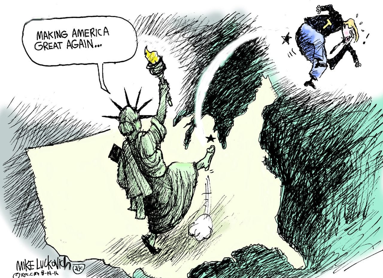 Political cartoon U.S. Make America Great Again dump Trump | The Week
