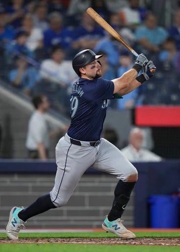 Cal Raleigh hits 2-run HR in 10th inning, Mariners beat Blue Jays 6-1 to  avoid sweep - Philadelphia, PA