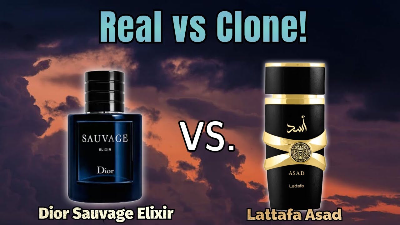 REAL VS CLONE | DIOR SAUVAGE ELIXIR VS LATTAFA ASAD THE NO HYPE COMPARISON  REVIEW