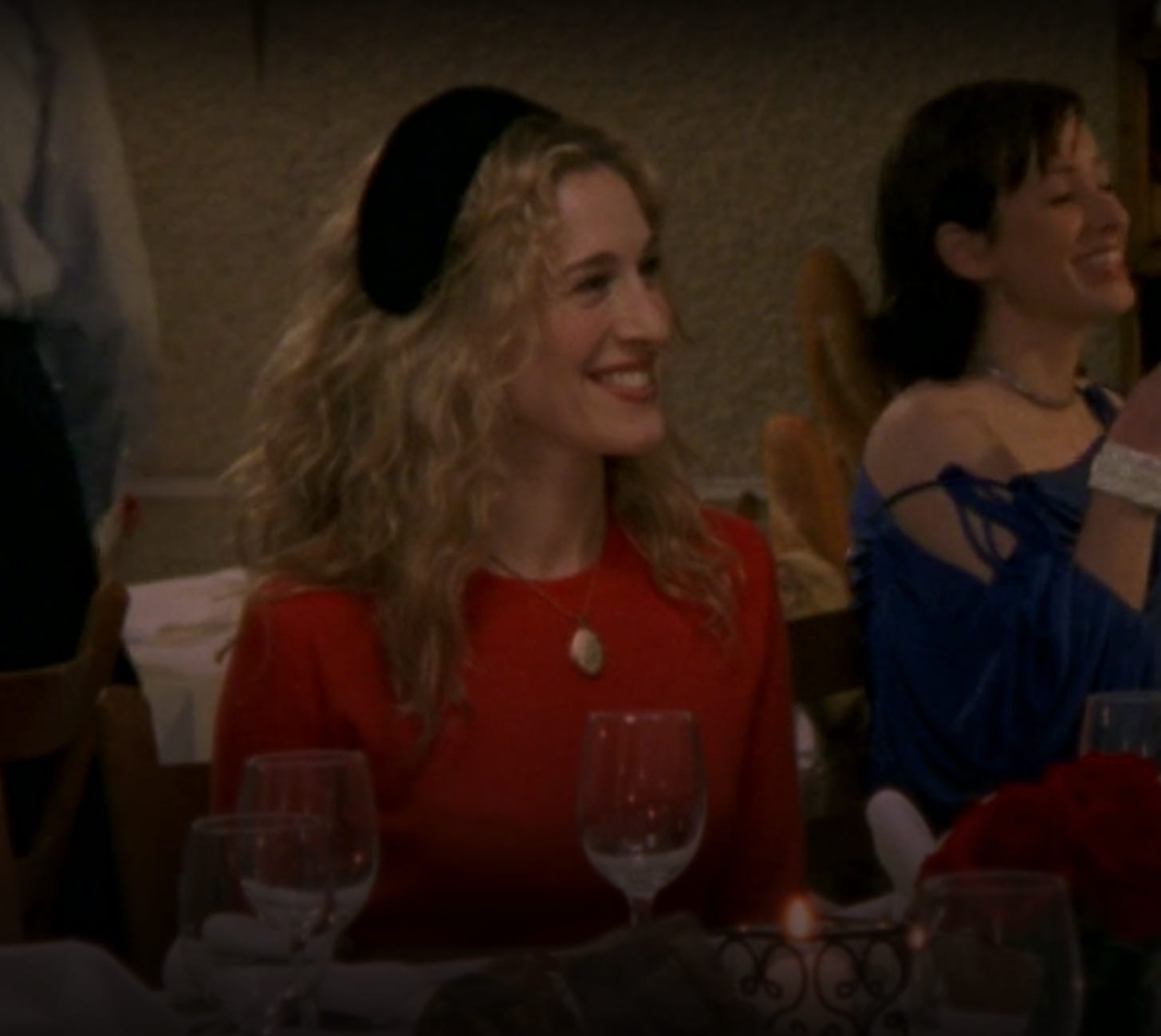 Prada headband in Season 4 Ep 1 of Sex and the City, aired June 3rd, 2001