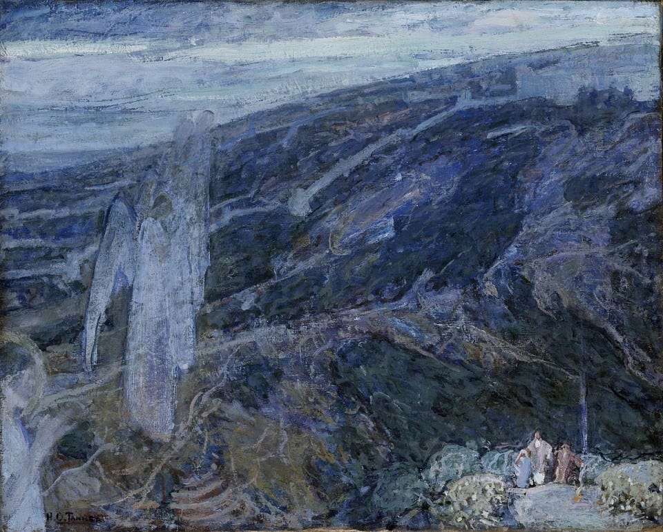 Henry Ossawa Tanner, Angels Appearing before the Shepherds, ca. 1910, oil on canvas, Smithsonian American Art Museum, Gift of Mr. and Mrs. Norman Robbins, 1983.95.195