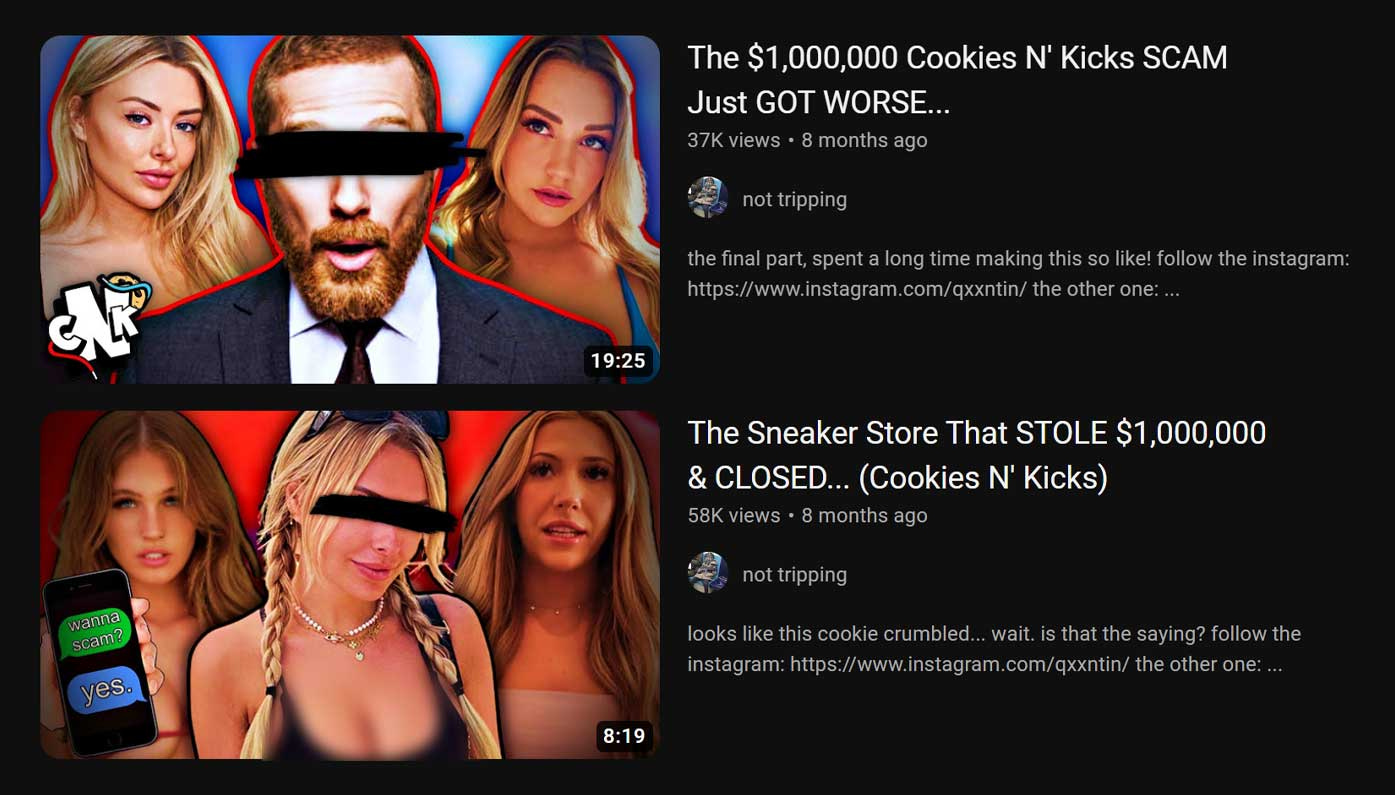 Cookies N Kicks youtube videos