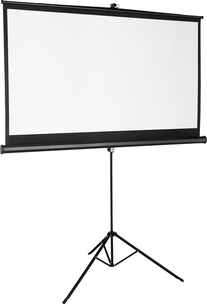Zoom in on Front Zoom. Insignia™ - 75" Tripod Projector Screen - Black/White.