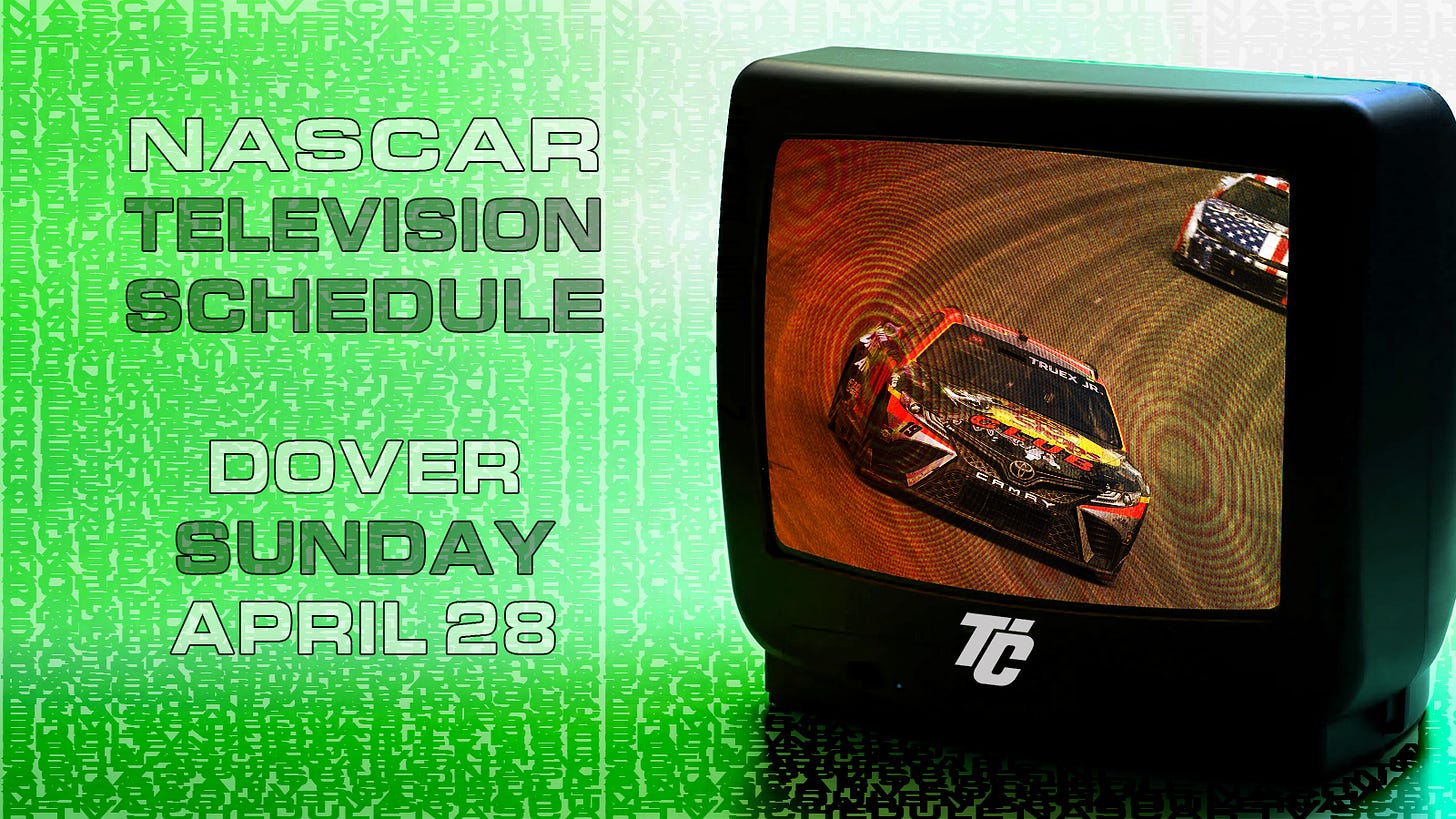 NASCAR TV Schedule Wurth 400 Dover Sunday April 28 NASCAR Cup Series How to watch the Wurth 400 what channel is NASCAR on today?