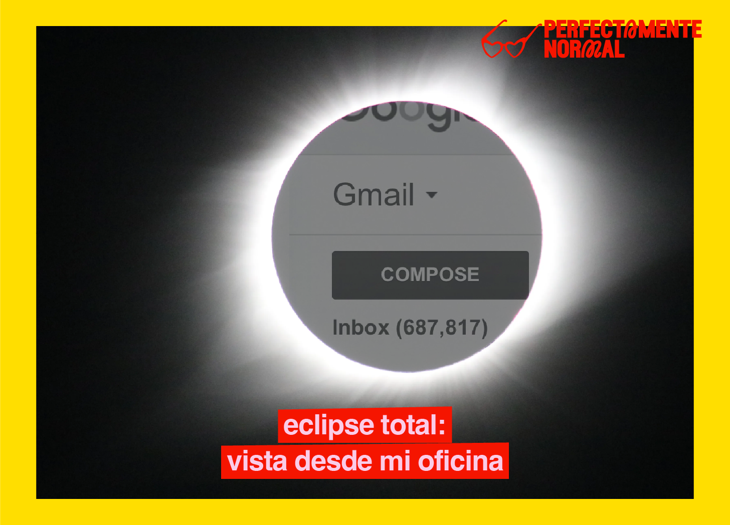 eclipse total, vista desde mi oficina