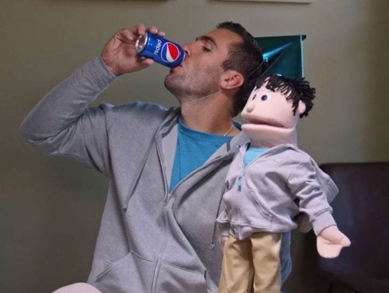 joe flacco puppet show pepsi