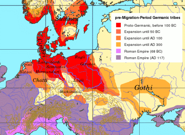 Teutonic Aesthetics on X: "Whenever a Polack tries claiming Eastern  territories make sure to show them these two maps: On the left: ethnic map  of Germanic tribes in the years 100 BC -