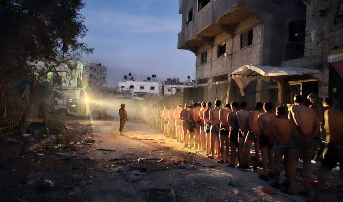 Israel said it will interrogate anyone who surrenders with links to Hamas