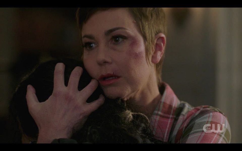 Jody emotional hugging Kaia after reunion SPN