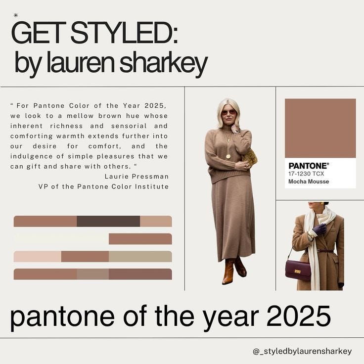 Pantone Color of the Year 2025 Mocha Mousse PANTONE 17-1230